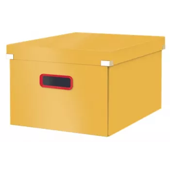 Leitz Click & Store Cosy vidēja izmēra glabāšanas kaste, glabāšanas kaste, dzeltena, taisnstūrveida, kartons, vienkrāsaina, iekštelpām