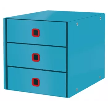 Leitz Click & Store Cosy atvilktņu skapis (3 atvilktnes), zils, kartons, 286 mm, 358 mm, 282 mm