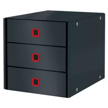 Leitz Click & Store Cosy atvilktņu skapis (3 atvilktnes), pelēks, kartons, 286 mm, 358 mm, 282 mm