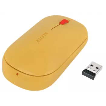 Leitz Cosy bezvadu pele, piemērota abām rokām, RF bezvadu + Bluetooth, 4000 DPI, oranža