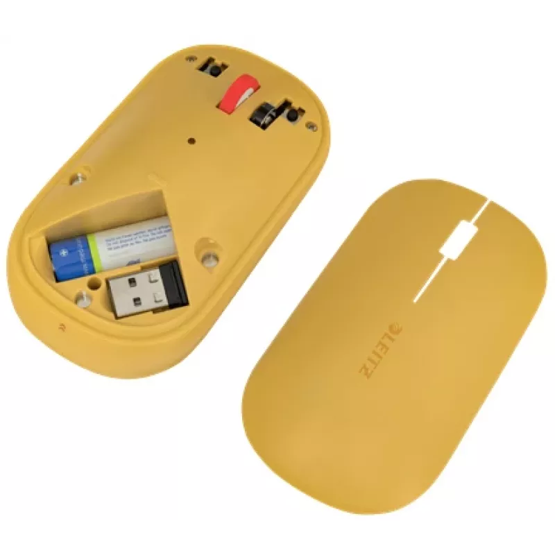Leitz Cosy bezvadu pele, piemērota abām rokām, RF bezvadu + Bluetooth, 4000 DPI, oranža