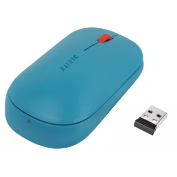 Leitz Cosy bezvadu pele, piemērota abām rokām, RF bezvadu + Bluetooth, 4000 DPI, zila