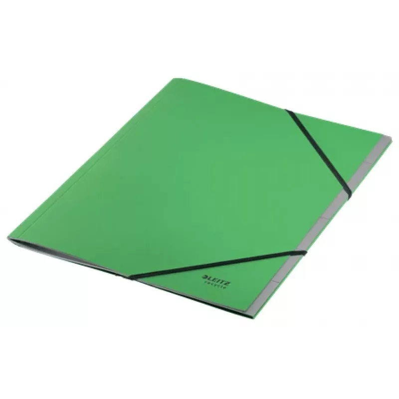 Leitz Recycle kartona dalītāju grāmata, parakstu mape, A4, kartons, zaļa, 430 g/m², elastīga lente