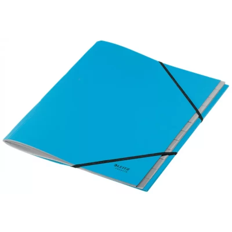 Leitz Recycle kartona nodalījumu grāmata, A4, kartons, zila, 430 g/m², klimatneitrāla, 247 mm