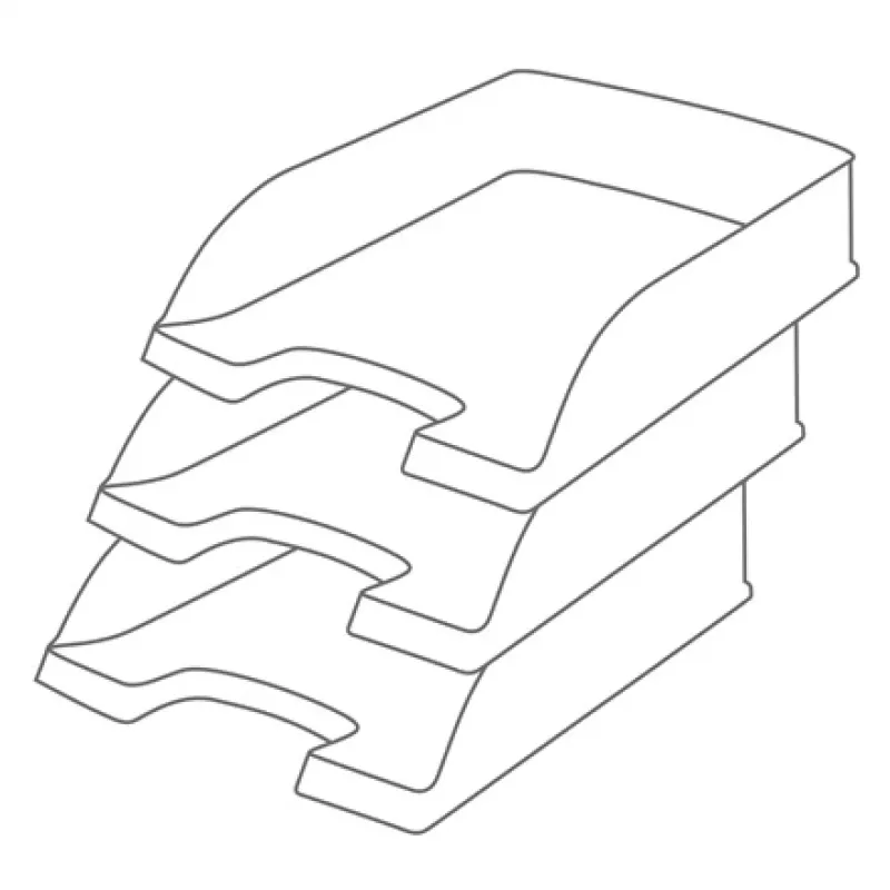 Leitz Recycle vēstuļu paplāte, plastmasa, sarkana, A4+, 1 atvilktne, 255 x 70 x 357 mm