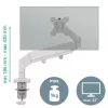 Leitz Ergo Space Saving Single Monitor Arm, Clamp/Grommet, 9 kg, 43.2 cm (17 inch), 81.3 cm (32 inch), 100 x 100 mm, pelēka