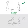 Leitz Ergo Space Saving Single Monitor Arm, Clamp/Grommet, 9 kg, 43.2 cm (17 inch), 81.3 cm (32 inch), 100 x 100 mm, pelēka