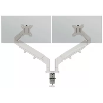 Leitz Ergo vietu taupošs dubultais monitora statnis, skava/caurums, 18 kg, 43,2 cm (17 collas), 81,3 cm (32 collas), 100 x 100 mm, pelēks