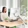 Leitz Ergo Space Saving Dual Monitor & Laptop Arm, Clamp/Grommet, 9 kg, 33 cm (13 collas), 81,3 cm (32 collas), 100 x 100 mm, Pelēks