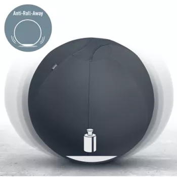 Leitz Ergo aktīvā sēdbumba ar aiztures funkciju 65 cm, pelēka, pilna izmēra, 150 kg, TÜV, 65 cm, 2,87 kg