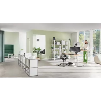 Leitz Ergo Regulējams Monitora Statīvs, Brīvstāvošs, 68,6 cm (27 collas), Augstuma regulēšana, Pelēks