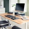 Leitz Ergo regulējams monitora statīvs, brīvi stāvošs, 68,6 cm (27 collas), augstuma regulēšana, pelēks