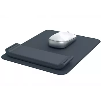 Leitz Ergo peļu paliktnis ar regulējamu plaukstas balstu, pelēks, 200 mm, 260 mm, 450 g, 1 gab.