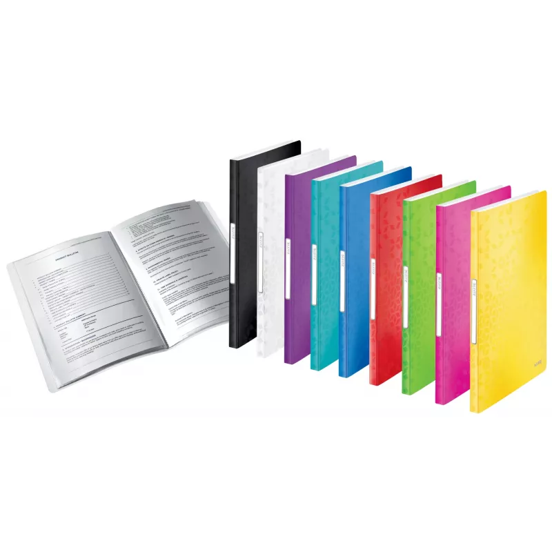 Leitz WOW PP prezentācijas grāmata 40 kabatiņām, sarkana, polipropilēns (PP), 40 kabatiņas, A4, 231 mm, 16 mm