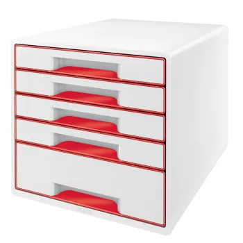 Leitz atvilktņu skapis WOW Cube 5 atvilktnes, 5 atvilktnes, plastmasa, 270 mm, 287 mm, 363 mm, 3,59 kg