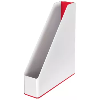 Leitz Magazine File WOW Dual Colour, Red, White, Plastic, A4, 73 mm, 318 mm, 272 mm