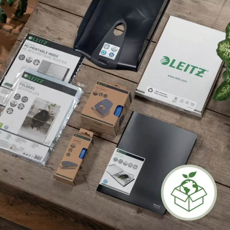 Leitz NeXXt Recycle caurumotājs, 30 loksnēm, zils, plastmasa, 8 cm, 5,5 mm, A6