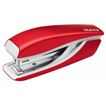 Leitz NeXXt WOW metāla mini skavotājs, 10 lapām, sarkans, metāls, plastmasa, 80 g/m², 3,5 cm, ievietošana no augšas