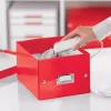Leitz Click & Store WOW mazā glabāšanas kaste, Glabāšanas kaste, Sarkana, Taisnstūrveida, Kartona, Vienkrāsaina, Iekštelpām