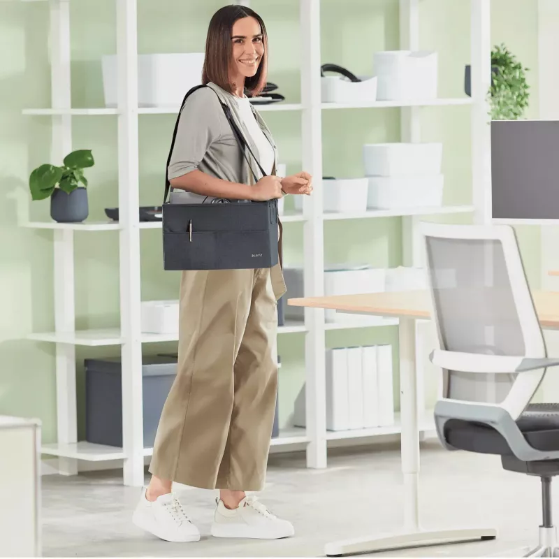 Leitz Fabric Compact Hot Desking Work Bag, audums, vienkrāsains, unisex, 355 mm, 200 mm, 210 mm