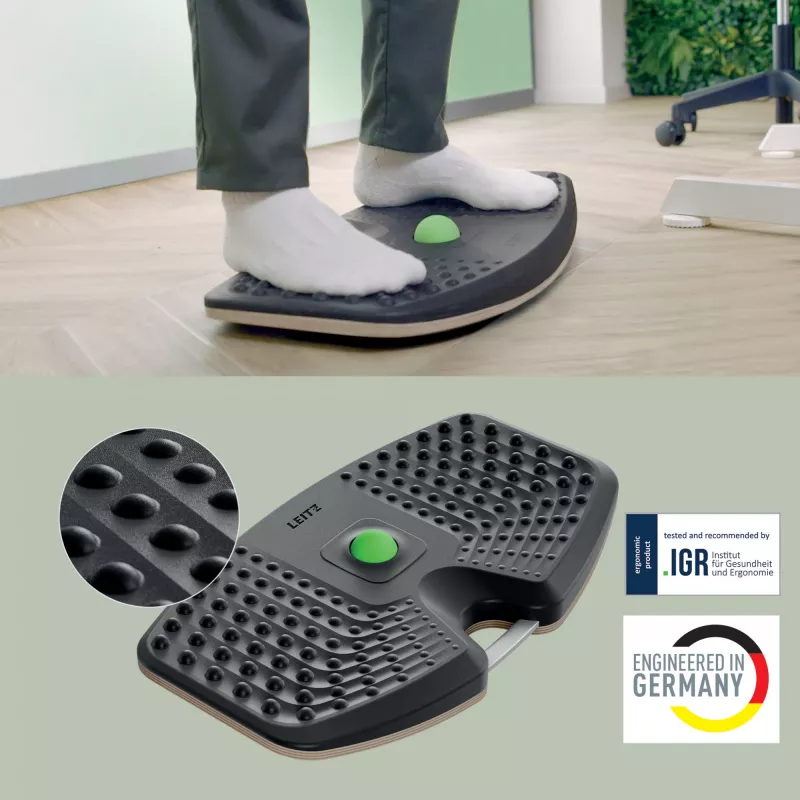 Leitz Ergo Active Balance Board, līdzsvara dēlis, tumši pelēks, 200 kg, -14 - 14°, 540 mm, 310 mm