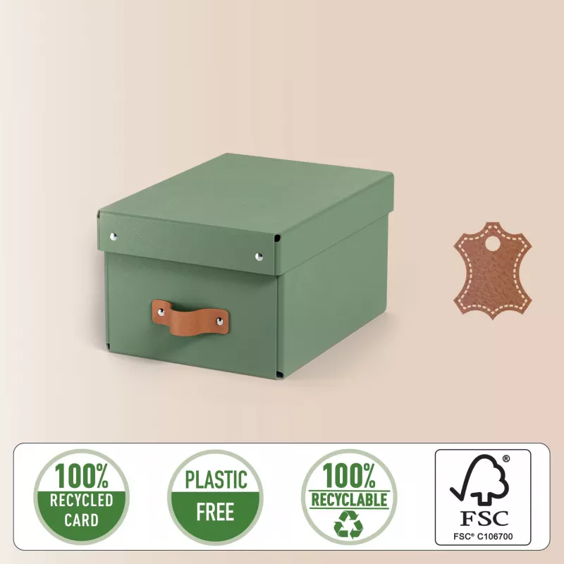 Leitz Puro uzglabāšanas kaste ar vāku, maza, 7 l, 100% pārstrādāts kartons, 2 gab. iepakojumā