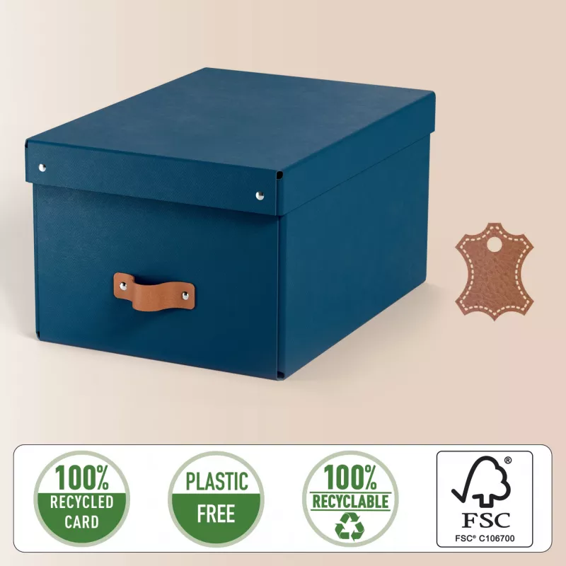Leitz Puro glabāšanas kaste ar vāku, vidēja, 17L, 100% pārstrādāts kartons, komplektā 2 gab.