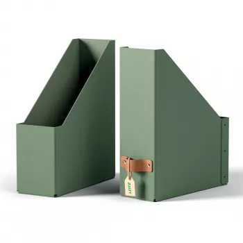 Leitz Puro Magazine File, 100% recycled card, pack of 2, zaļa, Carton, 100 mm, 260 mm, 310 mm, 310 g