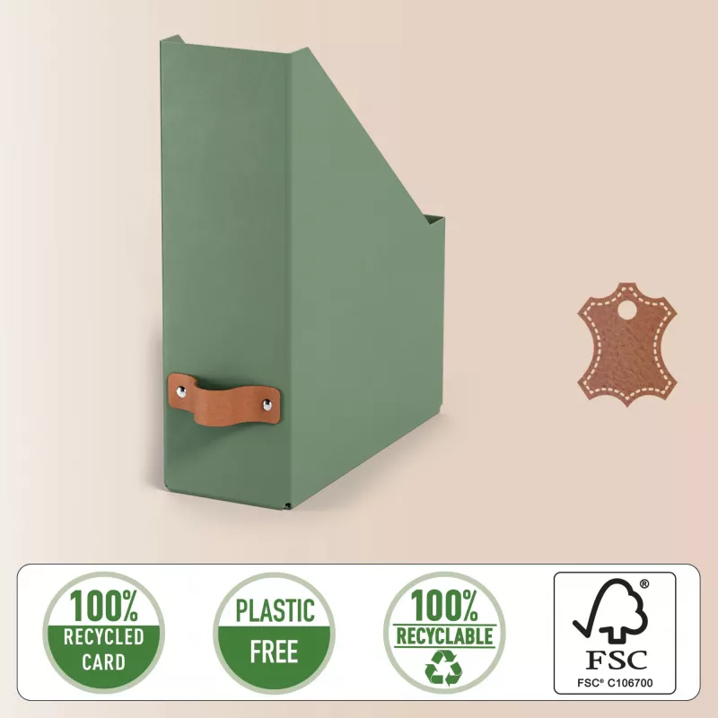 Leitz Puro Magazine File, 100% recycled card, pack of 2, zaļa, Carton, 100 mm, 260 mm, 310 mm, 310 g