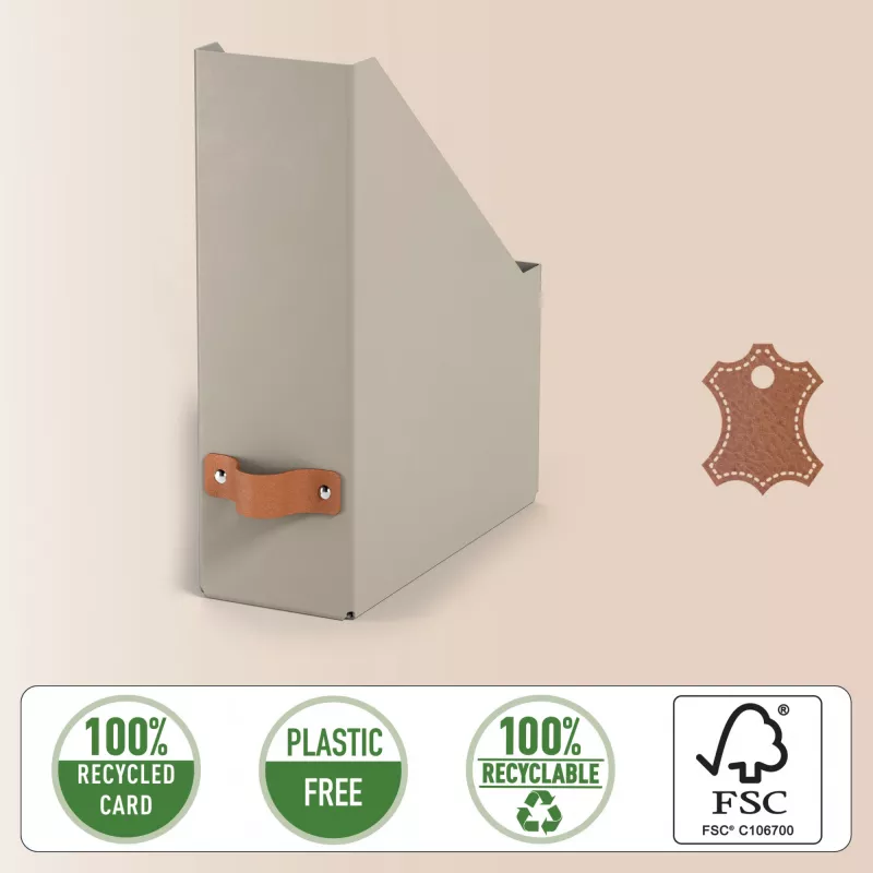 Leitz Puro žurnālu glabātuve, 100% pārstrādāts kartons, 2 gab. iepakojumā, Bēša, Kartons, 100 mm, 260 mm, 310 mm, 310 g