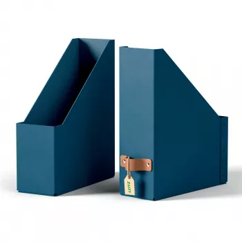 Leitz Puro žurnālu turētājs, 100% pārstrādāts kartons, 2 gab. iepakojumā, zils, Kartons, 100 mm, 260 mm, 310 mm, 310 g