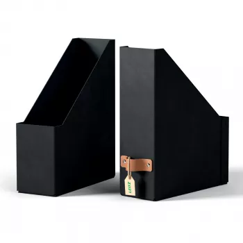Leitz Puro žurnālu glabātuve, 100% otrreiz pārstrādāts kartons, 2 gab., melna, Kartons, 100 mm, 260 mm, 310 mm, 310 g