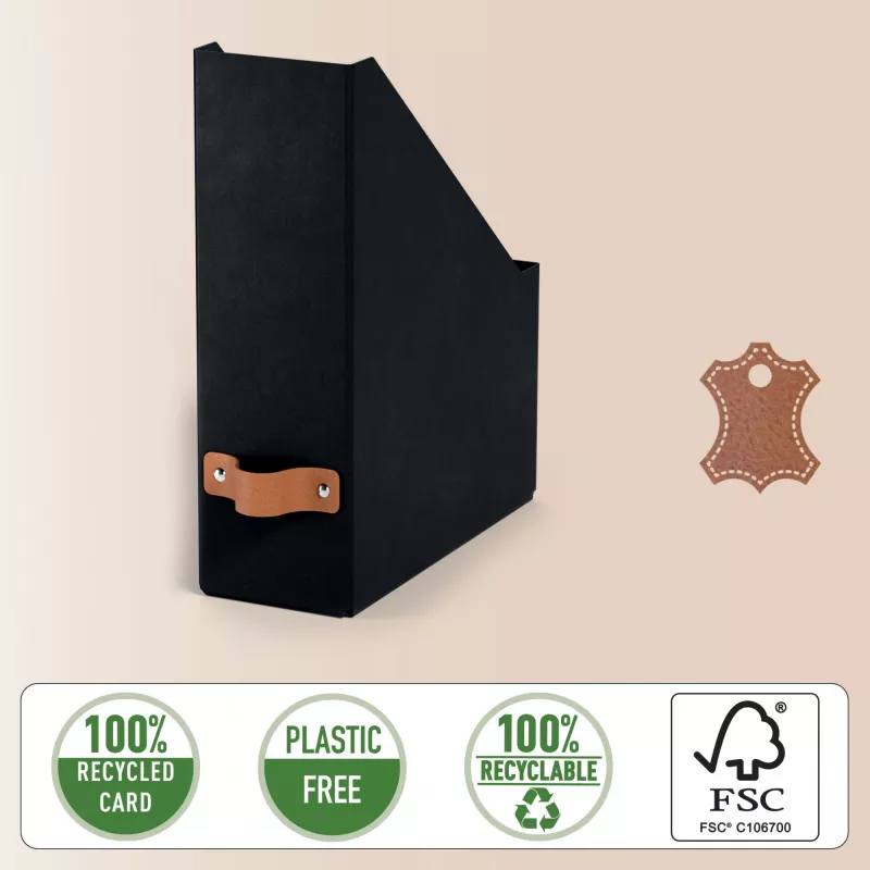 Leitz Puro žurnālu glabātuve, 100% otrreiz pārstrādāts kartons, 2 gab., melna, Kartons, 100 mm, 260 mm, 310 mm, 310 g