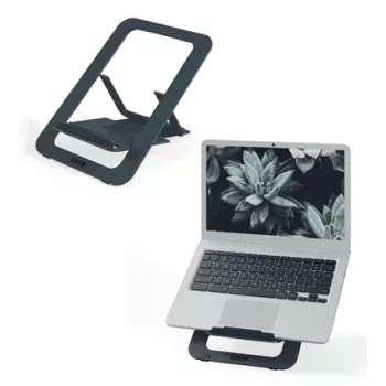 Leitz Ergo Aluminium Ultra-Plakans Regulējams Klēpjdatora Statīvs, Klēpjdatora un planšetdatora rokturis, Tumši pelēks, Alumīnijs, 25.4 cm (10 collas), 43.2 cm (17 collas), 25.4 cm (10 collas)