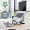 Leitz Ergo Aluminium Ultra-Plakans Regulējams Klēpjdatora Statīvs, Klēpjdatora un planšetdatora rokturis, Tumši pelēks, Alumīnijs, 25.4 cm (10 collas), 43.2 cm (17 collas), 25.4 cm (10 collas)