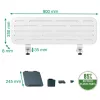 Leitz Ergo perforētās plāksnes galda organizators ar klēpjdatora turētāju, 80x25 cm