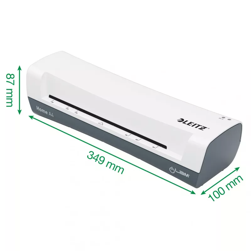 Leitz iLAM Home 4-in-1 A4 laminēšanas ierīces komplekts, 24 cm, karstā laminēšanas ierīce, 300 mm/min, 0.4 mm, A4, 100 µm