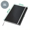 Leitz Style piezīmju grāmata A4 rūtotā ar cieto vāku, vienkrāsaina, Melna, A4, 80 lapas, 100 g/m², Rūtotā papīra