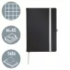 Leitz Style piezīmju grāmatiņa A5 ar rūtotu iesējumu cietos vākos, Vienkrāsains, Melns, A5, 80 lapas, 100 g/m², Rūtots papīrs