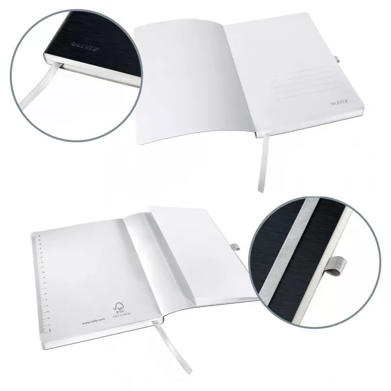 Leitz Style piezīmju grāmatiņa A5 līnijās ar mīkstajiem vākiem, Vienkrāsains, Melna, A5, 80 lapas, 100 g/m², Līniju papīrs