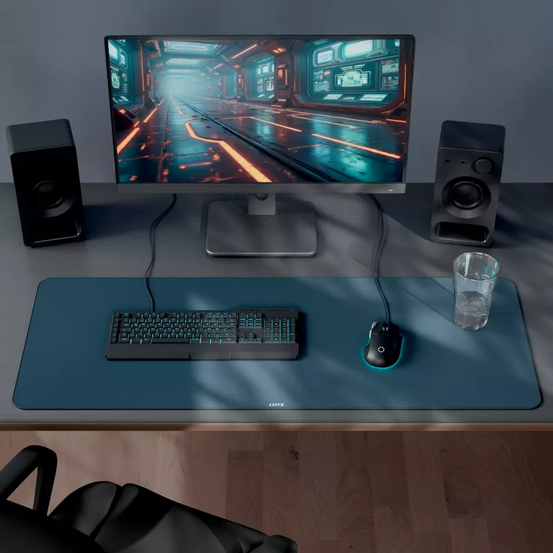Leitz Extra Large Gaming Mat, Dark pelēka, Polipropilēns (PP), 400 mm, 1000 mm, 3 mm, 800 g