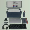 Leitz Fabric Hot Desking darba soma ar vāku, Uzglabāšanas soma, Pelēka, Taisnstūrveida, Audums, Vienkrāsaina, Unisex