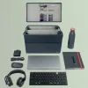 Leitz Fabric Compact Hot Desking Work Bag ar vāku, Uzglabāšanas soma, Pelēka, Taisnstūrveida, Audums, Vienkrāsains, Pieaugušajiem