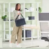Leitz Fabric Compact Hot Desking Work Bag ar vāku, Uzglabāšanas soma, Pelēka, Taisnstūrveida, Audums, Vienkrāsains, Pieaugušajiem