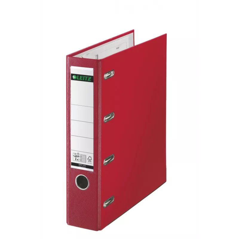 Leitz 10120025 gredzenu mape 2 x A5 Sarkana