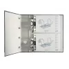 Leitz Double Mechanism Lever Arch File Classic Marbled, 2 x A5, Kartons, Melns, Teksturēta virsma, 1000 loksnes, 80 g/m²
