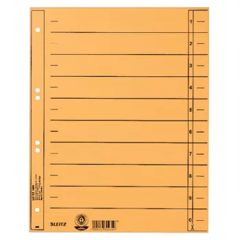 Leitz 16580015 tabulas indekss Numeric tab index Kartons Dzeltens