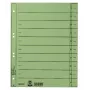 Leitz 16580055 tab index Numeriskā ciešrādes kartīte Kartons Zaļa