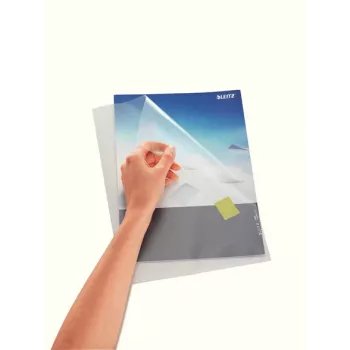 LEITZ Caurumotas kabatas Standarta, A4, PP, graudainas, 0,13 mm, atvērtas augšpusē un sānos, dokumentiem drošas (4000-00-03)