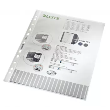 Leitz augstas kvalitātes kabata, 210 x 297 mm (A4), caurspīdīga, polipropilēns (PP), portreta orientācija, atvērums augšpusē, 230 mm